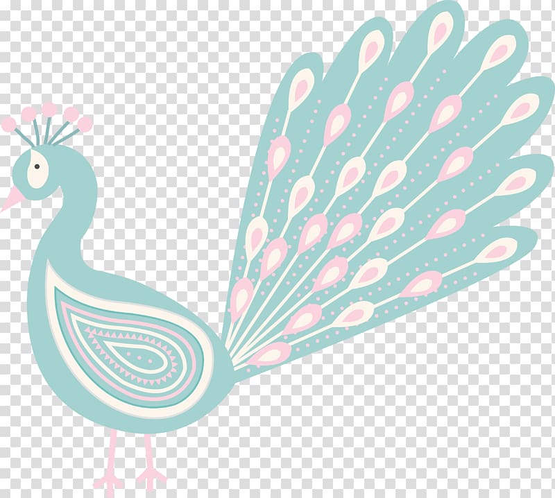 Feather Cartoon Peafowl, Cartoon Peacock transparent background PNG clipart
