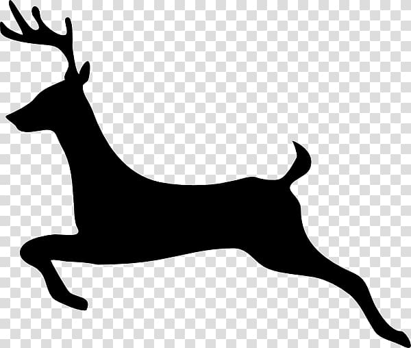 Reindeer Santa Claus Rudolph Silhouette , deer head silhouette transparent background PNG clipart