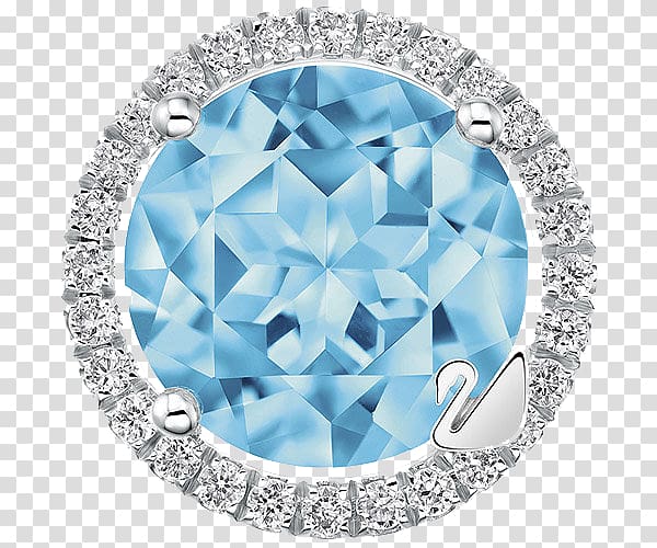 Sapphire Jewellery Bijou Silver Swarovski AG, Swarovski jewelry pendant Sky Blue transparent background PNG clipart