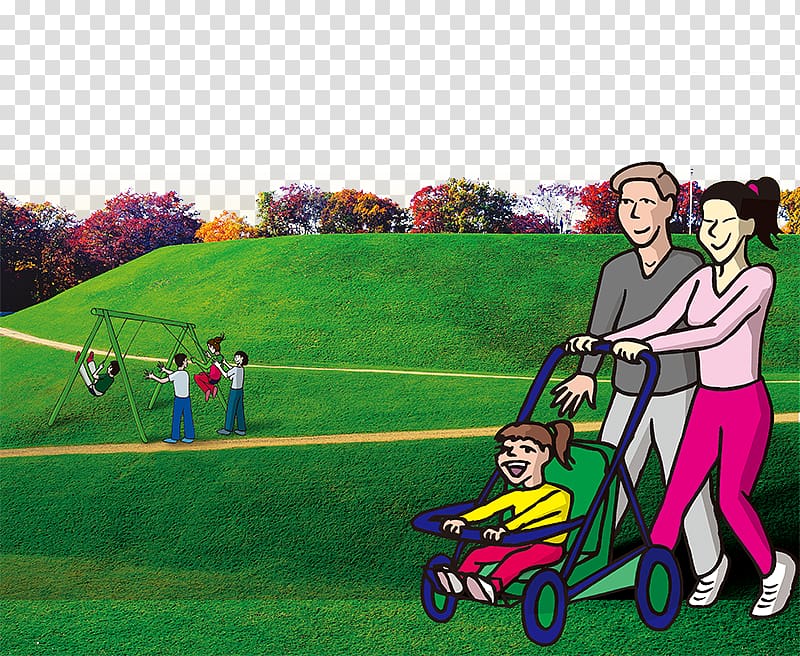 Cartoon Lawn, Posters element estate park lawn transparent background PNG clipart