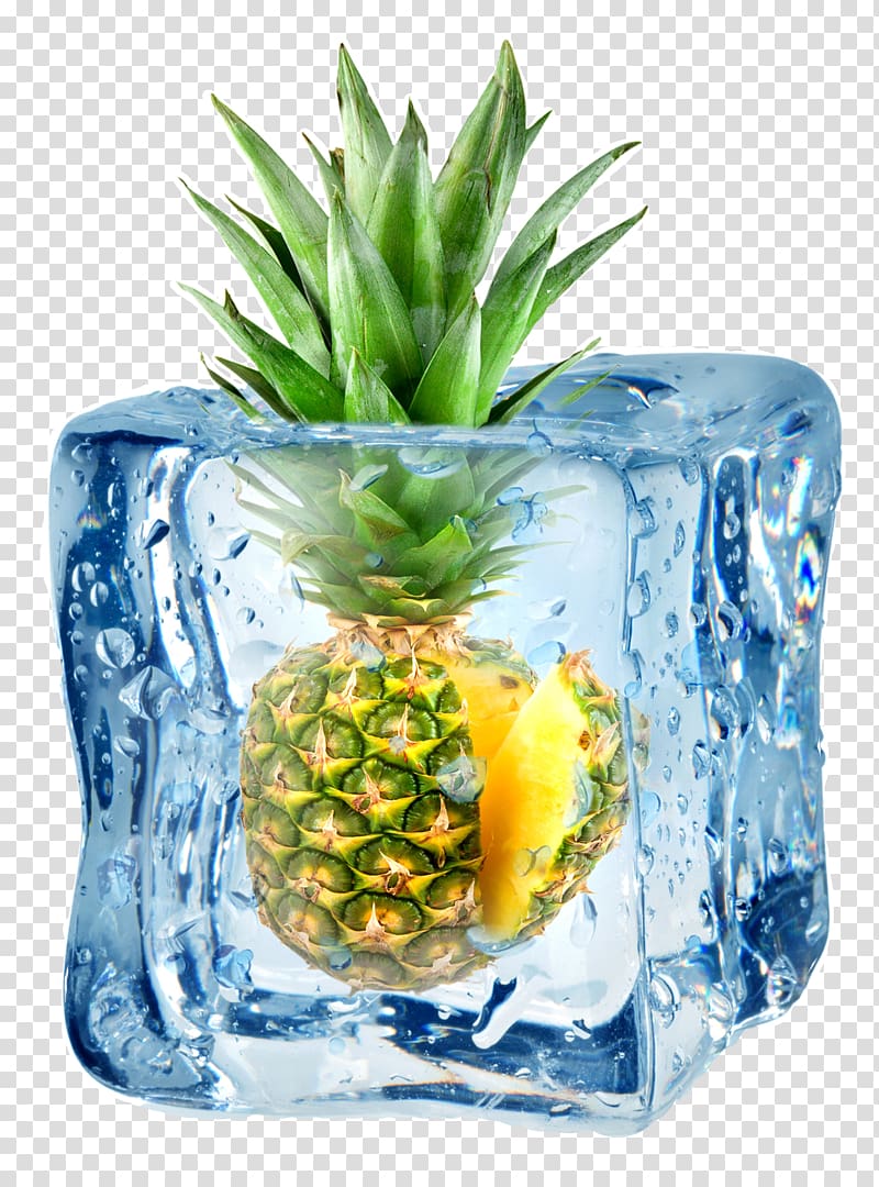 Ice cream Ice cube Pineapple Juice, menthol transparent background PNG clipart