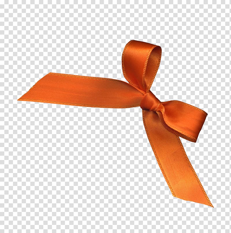 orange ribbon illustration, Orange ribbon Orange ribbon , Orange ribbon bow transparent background PNG clipart