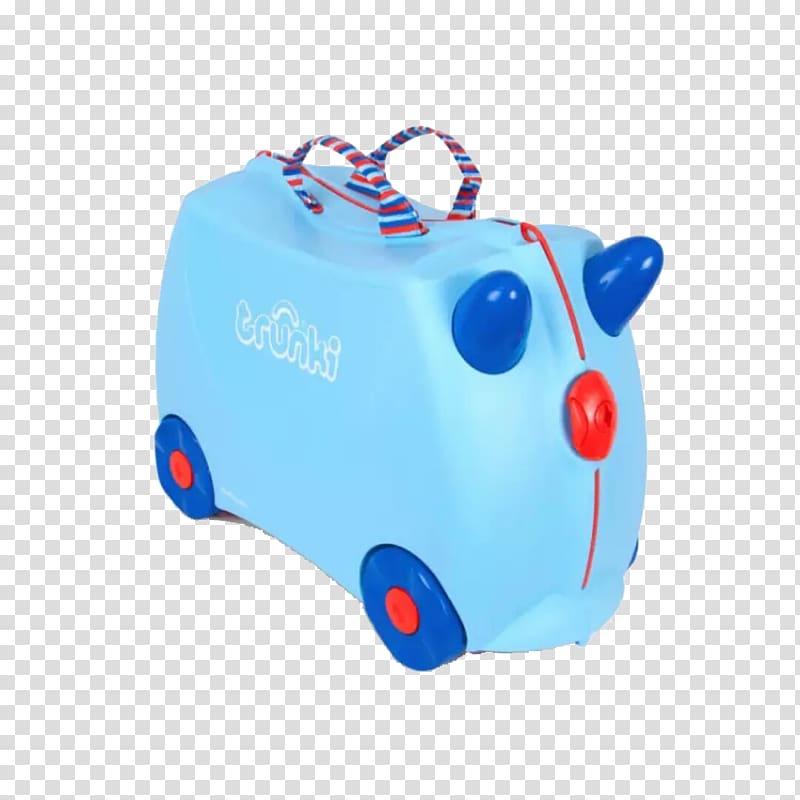 The Gruffalo Trunki Suitcase Baggage Bus, Cute blue suitcase transparent background PNG clipart