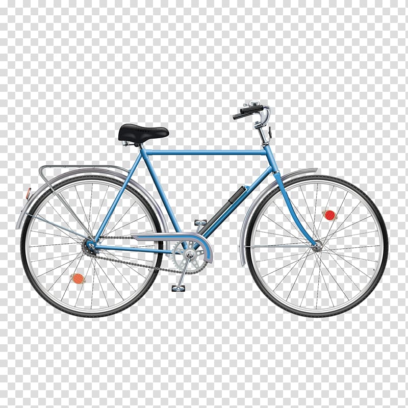 Cruiser bicycle Cycling Single-speed bicycle Fixed-gear bicycle, retro twenty-eight bike transparent background PNG clipart