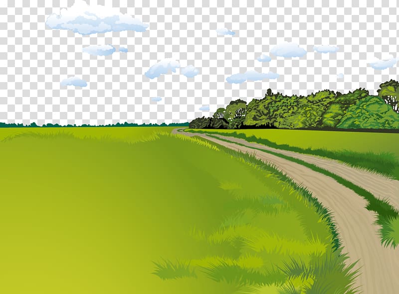 grassland illustration, Landscape , Field transparent background PNG clipart
