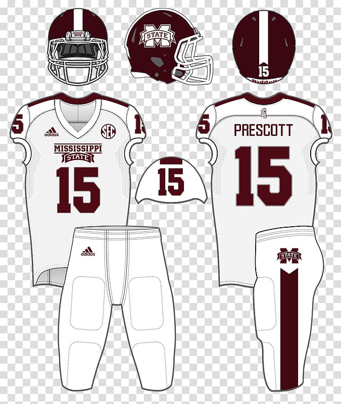 Mississippi State Bulldogs football South Alabama Jaguars football T-shirt Mississippi State University Ole Miss Rebels football, football uniforms transparent background PNG clipart