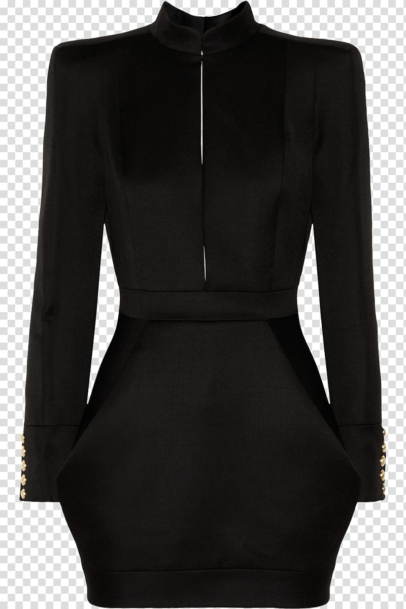 Chanel Little black dress Fashion Balmain, dress transparent background PNG clipart