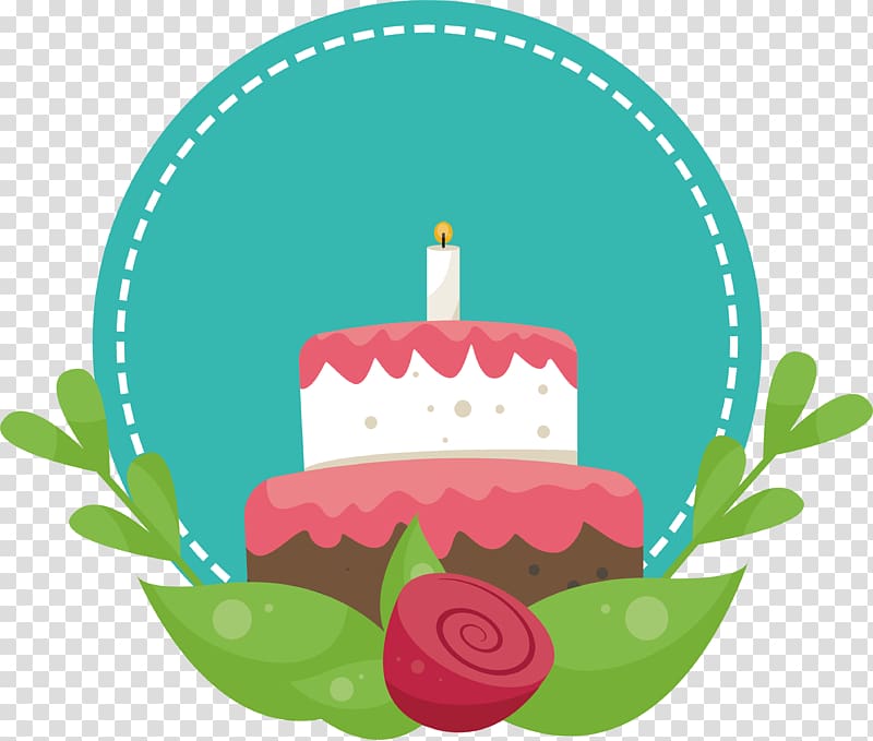 Lovely cake decoration label transparent background PNG clipart