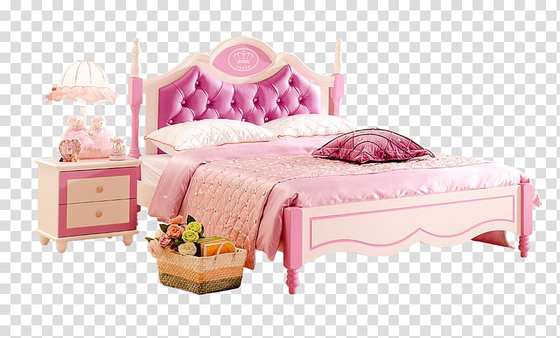 Bed frame Poster, Deluxe double princess bed transparent background PNG clipart