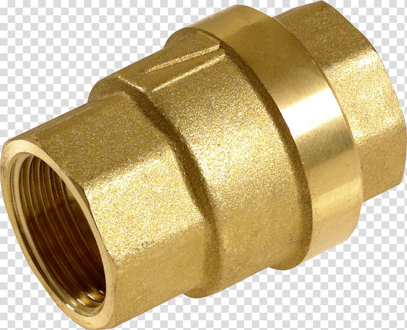Check valve Vacuum pump Brass Safety valve, Brass transparent background PNG clipart
