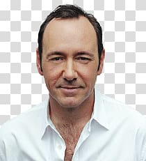 man in white dress shirt smiling for a , Kevin Spacey Face transparent background PNG clipart