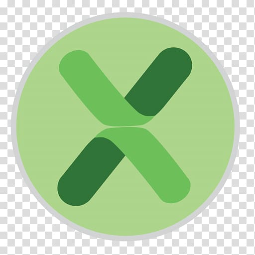 green X text logo, grass symbol green, Excel transparent background PNG clipart