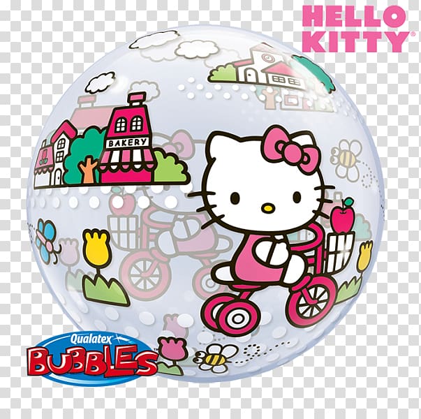 hello kitty con globos clipart