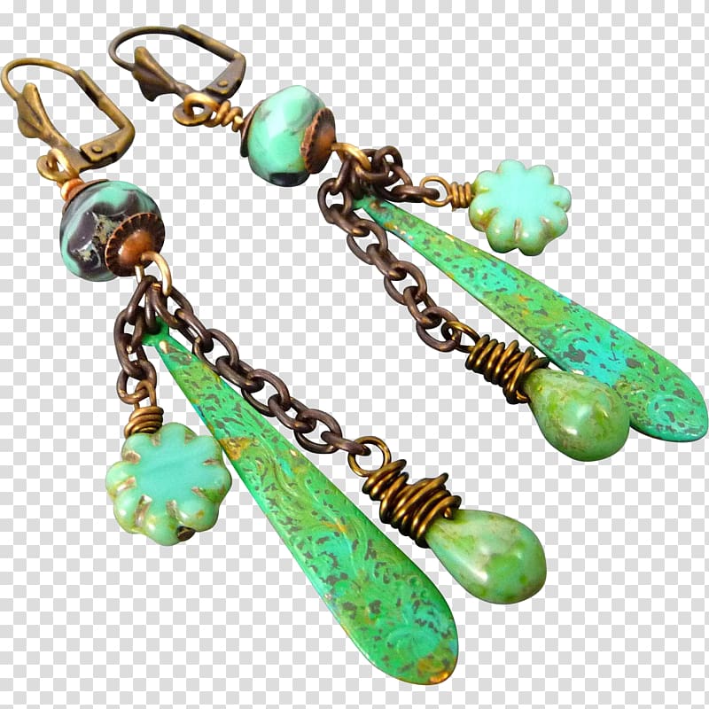 Turquoise Earring Body Jewellery, Jewellery transparent background PNG clipart
