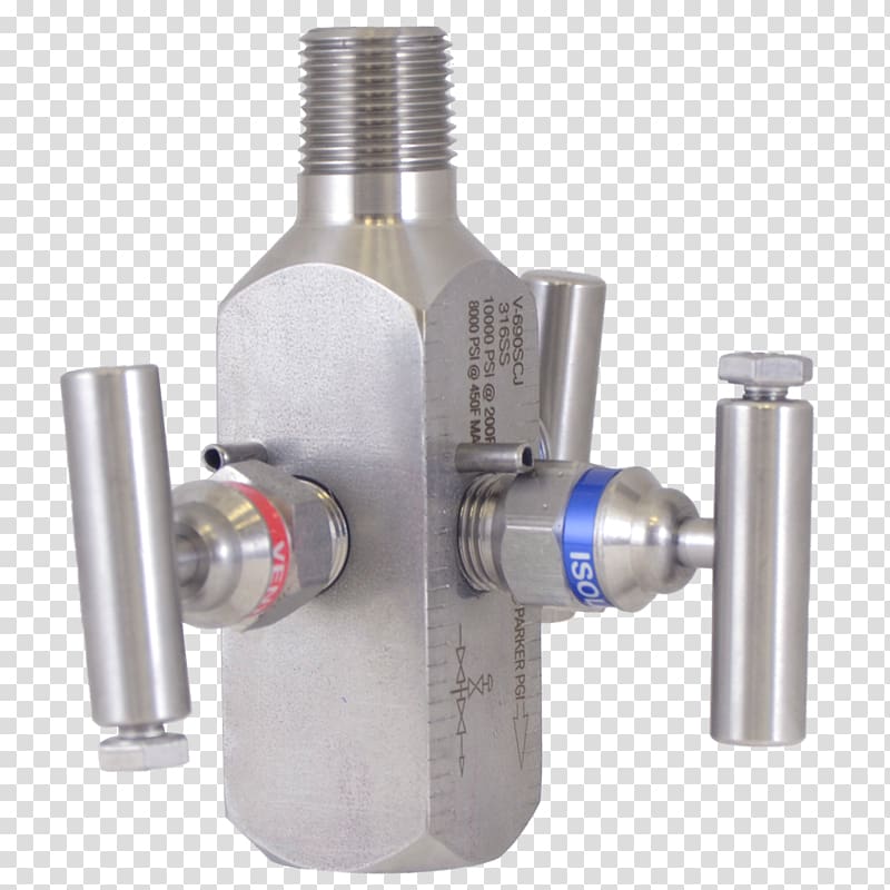 Block and bleed manifold Needle valve Hydraulic manifold Parker Block, OMB Valves Double Block transparent background PNG clipart
