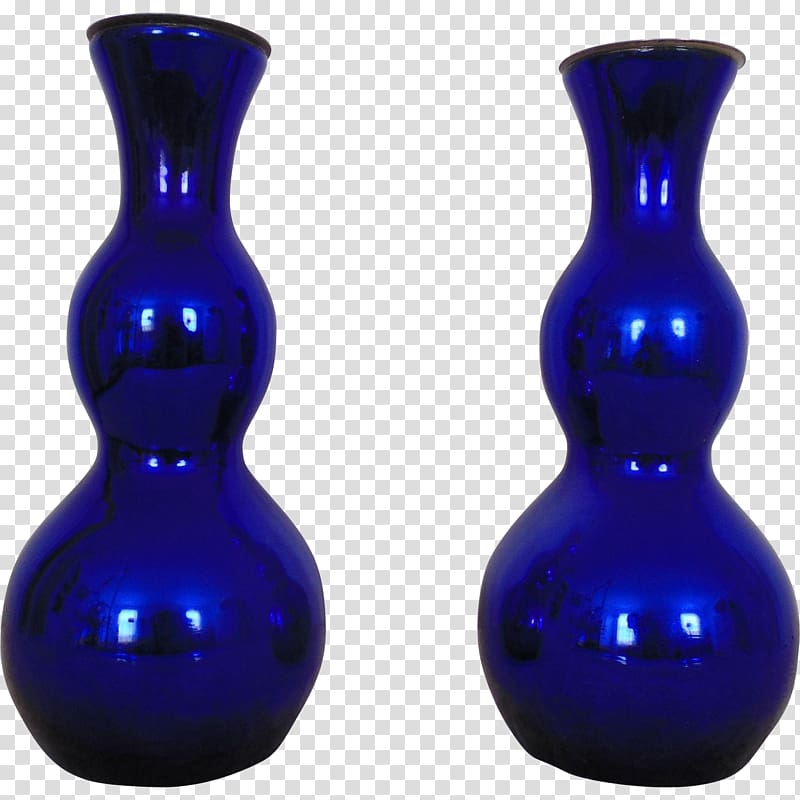 Cobalt blue Mercury glass Table Candlestick, cobalt transparent background PNG clipart