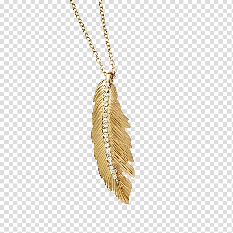 Necklace Earring Charms & Pendants Jewellery Feather, golden feathers transparent background PNG clipart