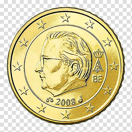 Belgian euro coins 2 euro coin 50 cent euro coin, 50 fen coins transparent background PNG clipart
