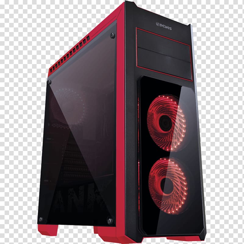 Computer Cases & Housings Red ATX Graphics Cards & Video Adapters, pc gamer transparent background PNG clipart