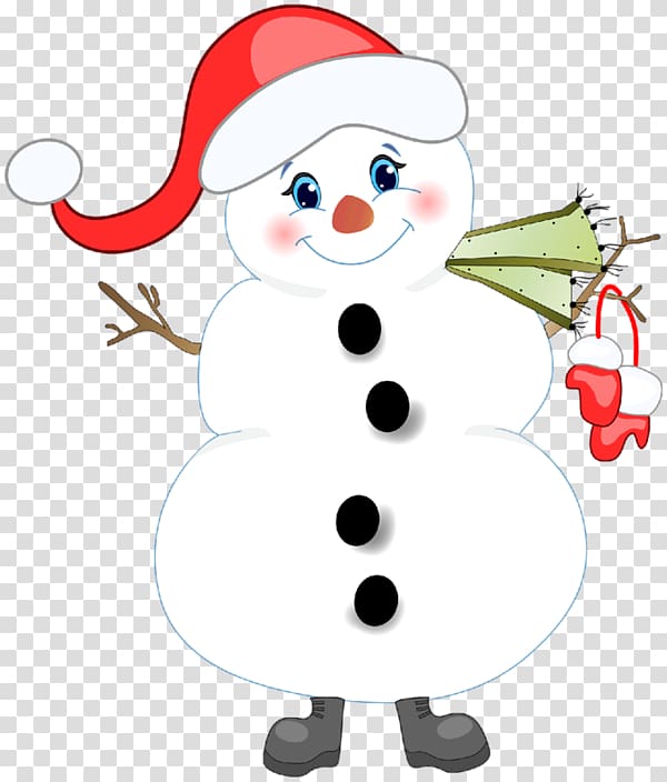 Snowman Santa Claus Christmas tree , snowman transparent background PNG clipart