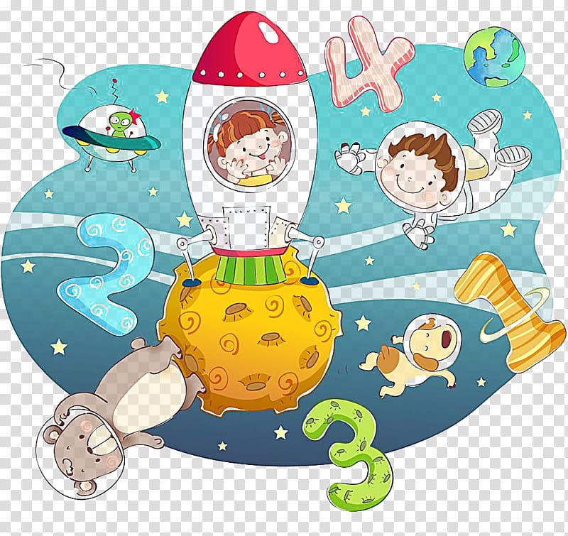 Outer space Cartoon Extraterrestrial intelligence, spaceship transparent background PNG clipart