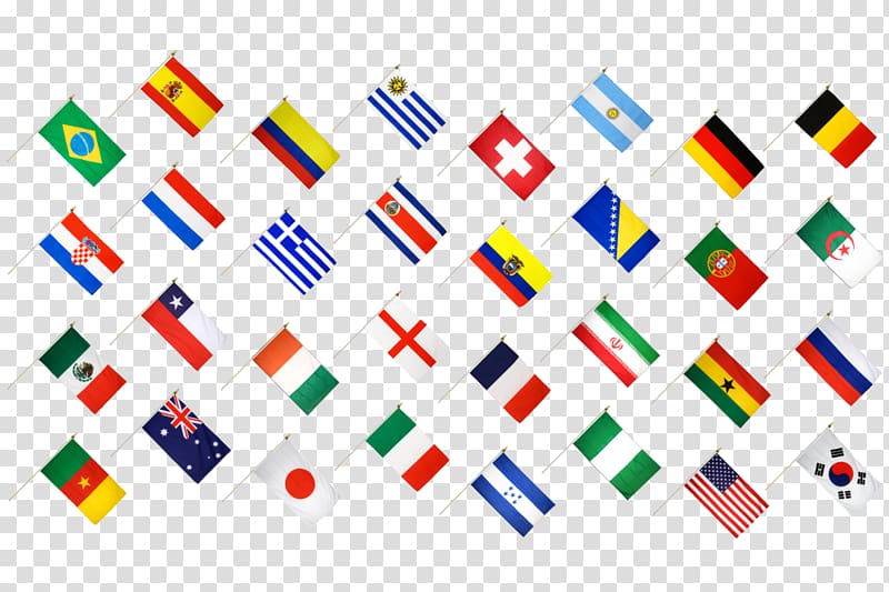 intentional flags , 2018 FIFA World Cup 2014 FIFA World Cup Rugby World Cup Brazil national football team, World Cup 2018 flags transparent background PNG clipart
