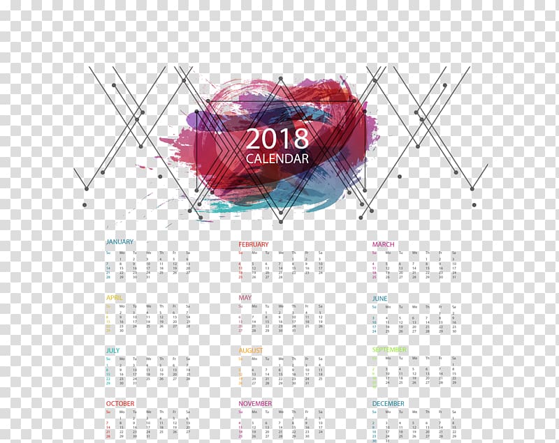 365-day calendar Euclidean , Abstract graffiti calendar template transparent background PNG clipart