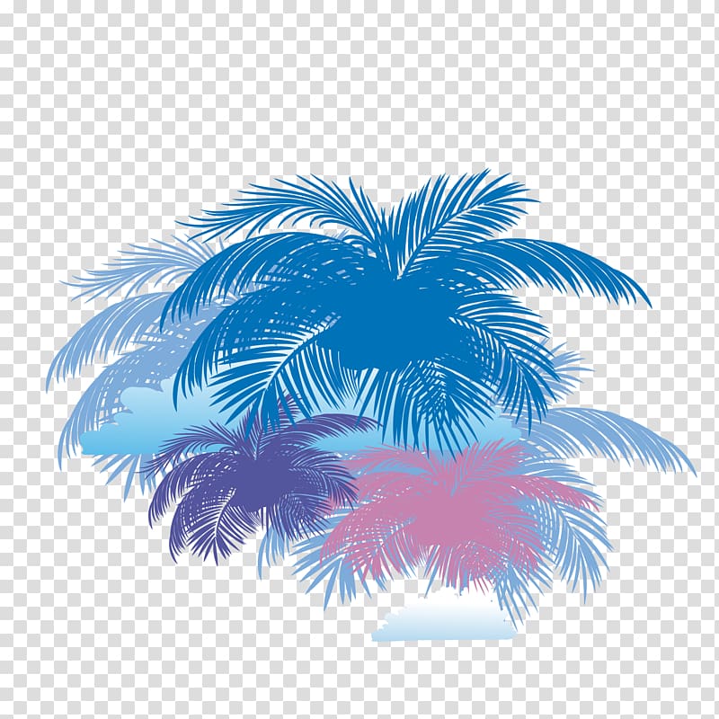 blue palm plant illustration, Arecaceae Coconut Tree, Coconut tree background transparent background PNG clipart