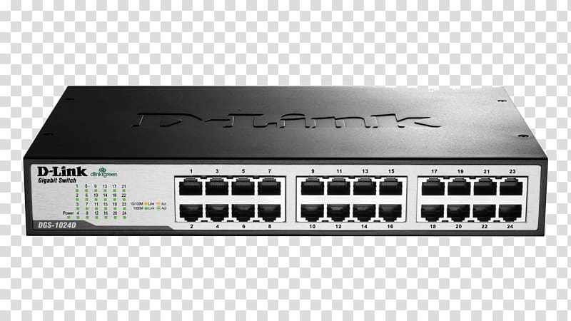 Network switch Gigabit Ethernet D-Link Port, switch transparent background PNG clipart