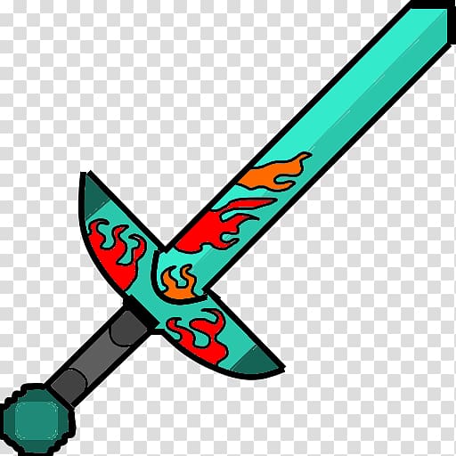 Minecraft Sword Player versus player Weapon Mabinogi, Sword transparent background PNG clipart