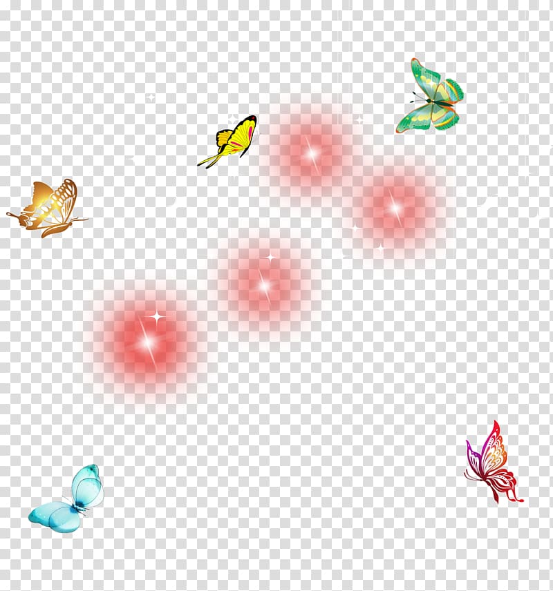 assorted-color butterflies , Butterfly Light, Butterfly Halo Floating material transparent background PNG clipart