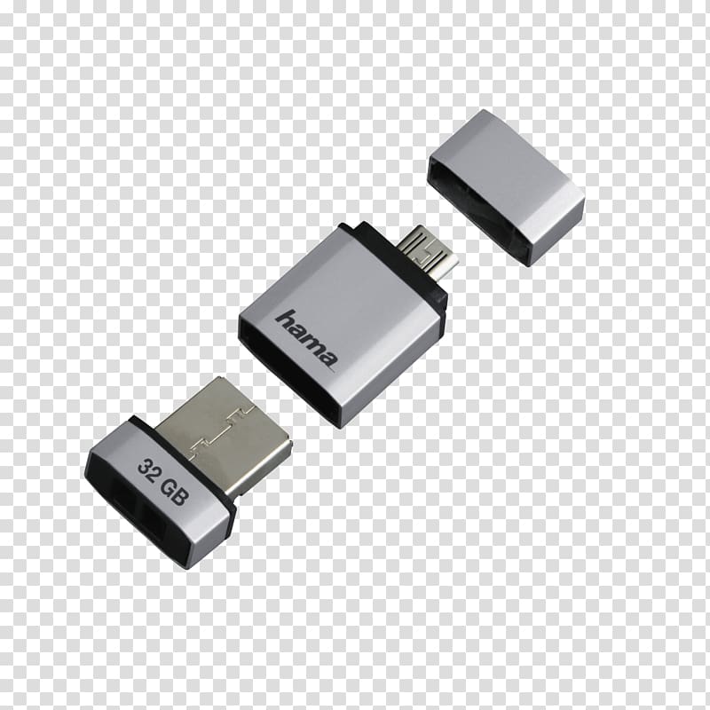 USB Flash Drives Flash memory Adapter Computer data storage, USB transparent background PNG clipart