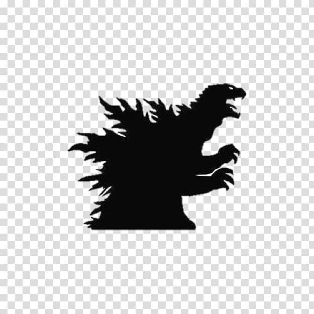 Godzilla Wall decal Sticker, Silhouette Monster transparent background PNG clipart