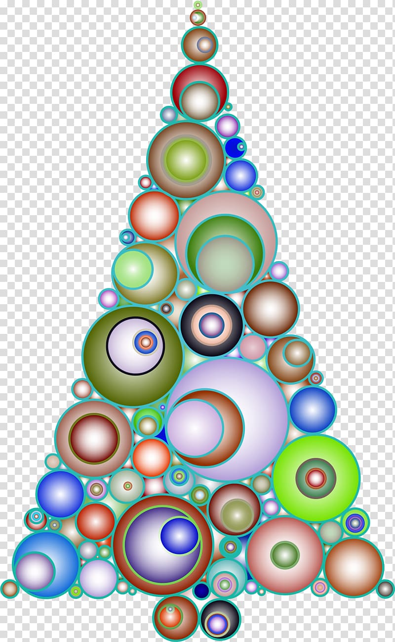 Christmas tree Christmas ornament , circle abstract transparent background PNG clipart
