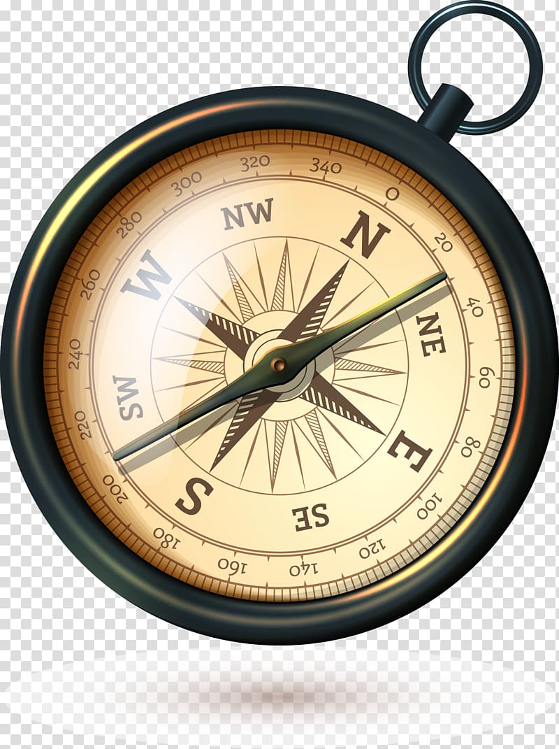 compass pointing on North-East, Compass Antique Illustration, compass transparent background PNG clipart