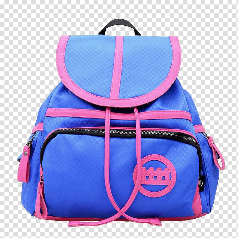Blue Backpack Satchel, Blue bags transparent background PNG clipart