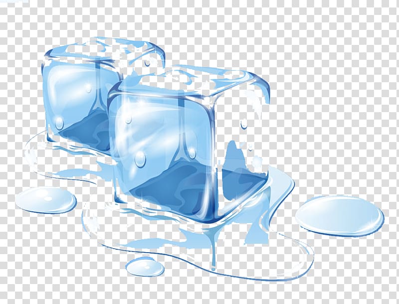 two melted ice cubes illustration, Ice cube Melting , Ice transparent background PNG clipart