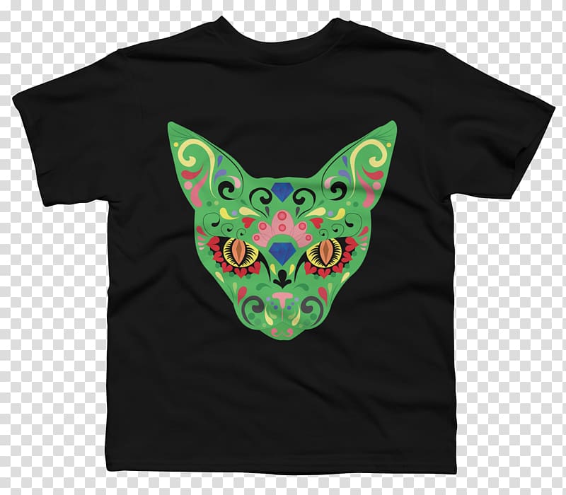 Printed T-shirt Hoodie Sleeve Gildan Activewear, cat lover t shirt transparent background PNG clipart