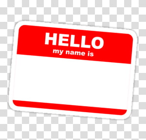 Name Label Paper Template Badge Hello My Name Is Transparent Background Png Clipart Hiclipart