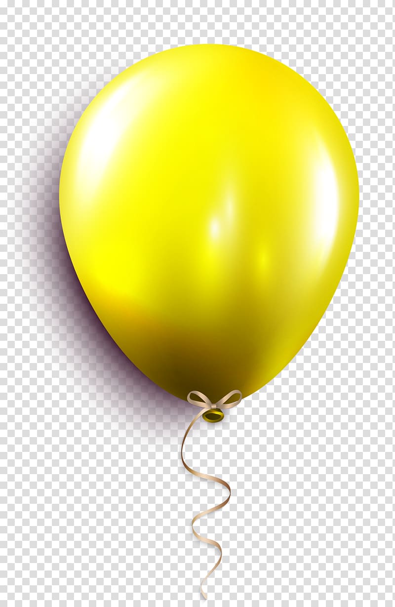 Yellow Balloon Sphere, Small crisp yellow balloon transparent background PNG clipart