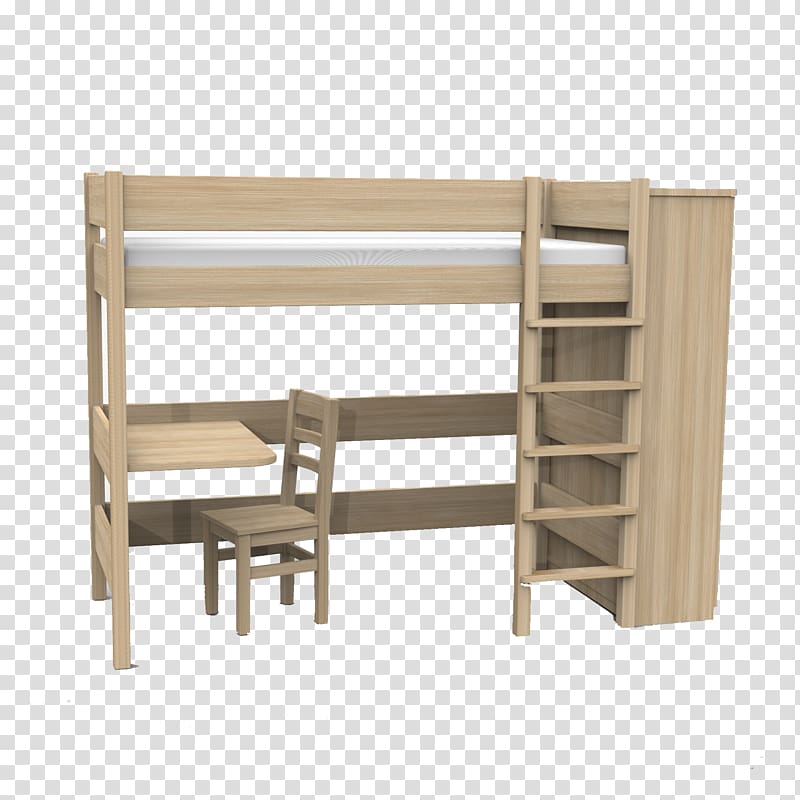 Bunk bed Mattress Dormitory Bedroom, A simple wooden bed with a dormitory transparent background PNG clipart