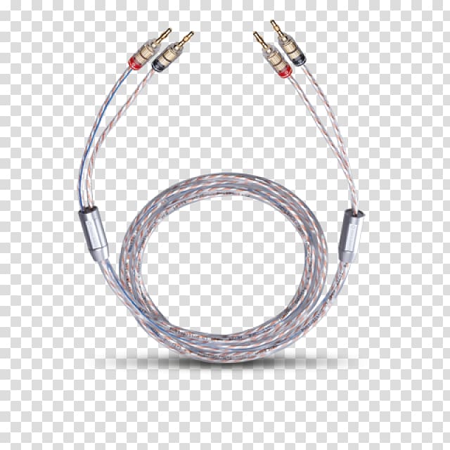 Electrical cable Speaker wire Oehlbach 2m Twin Mix Two Banana Loudspeaker TERRATEC iRadio 300 Network audio player, cables transparent background PNG clipart