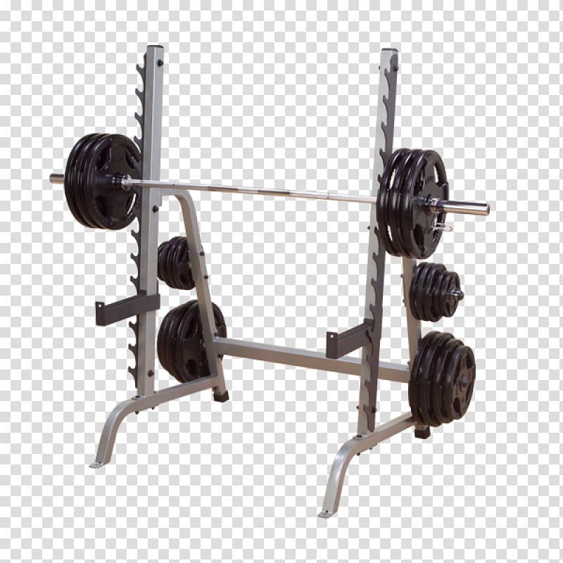 Power rack Squat Bench Exercise equipment Weight training, barbell transparent background PNG clipart