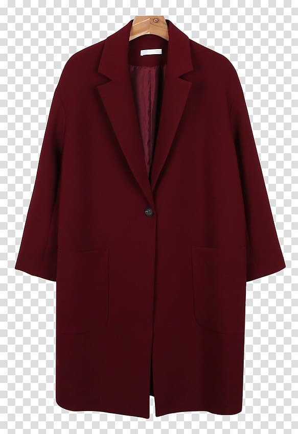 Overcoat Maroon, long coat transparent background PNG clipart