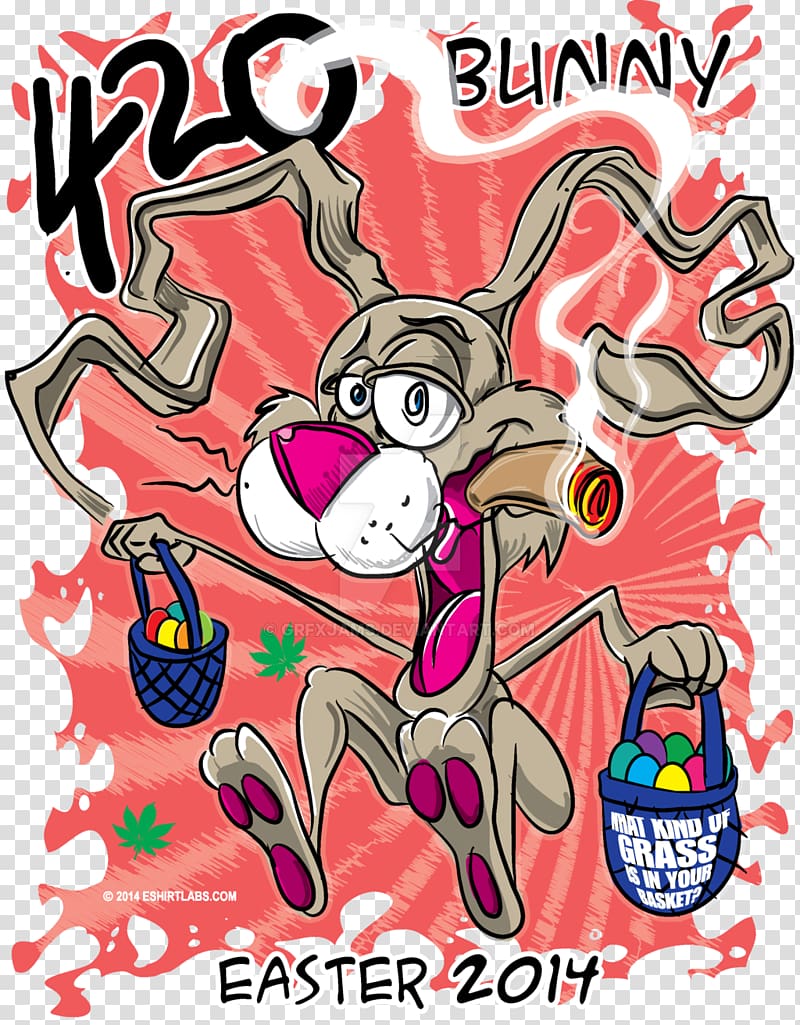 Easter Bunny 420 Day Cannabis Rabbit, cannabis transparent background PNG clipart