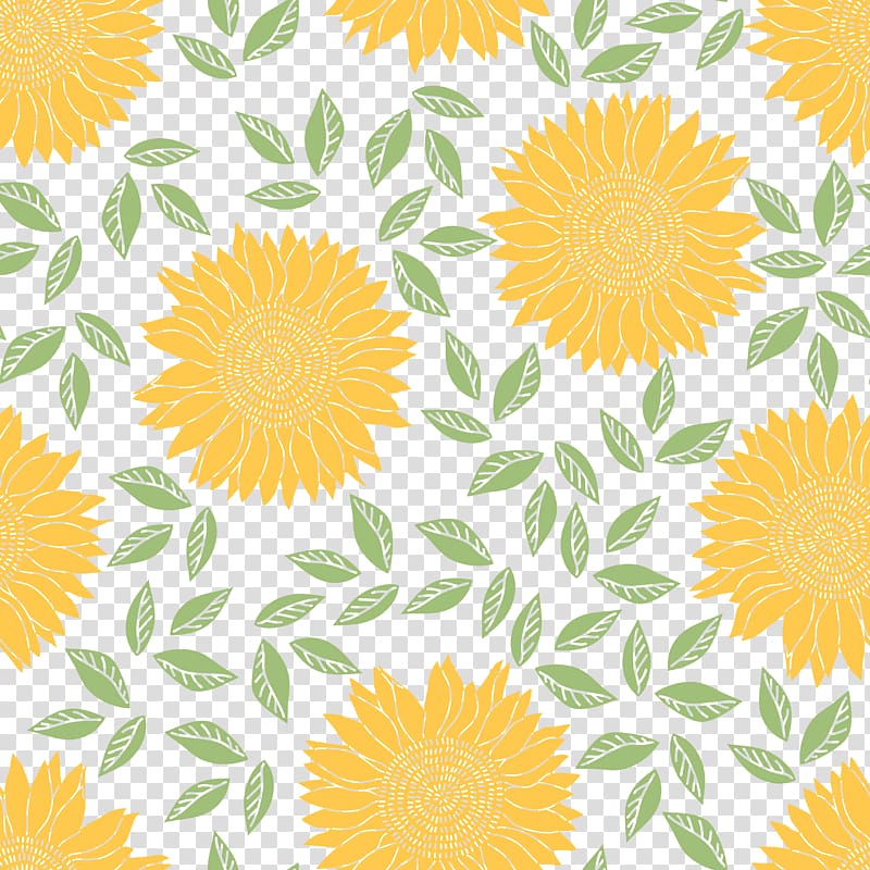 Yellow Common sunflower Green, sunflower transparent background PNG clipart