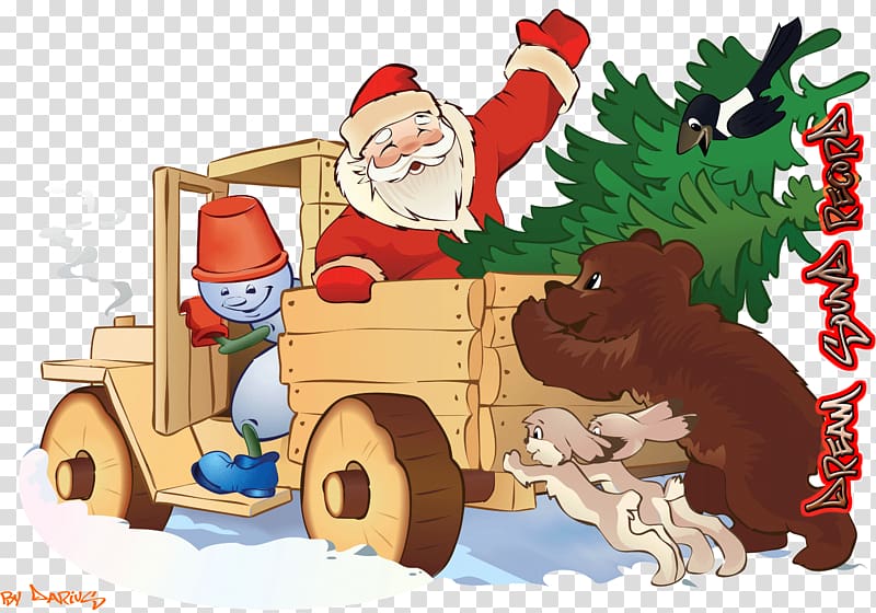 Ded Moroz Snegurochka New Year Ansichtkaart Holiday, santa sleigh transparent background PNG clipart