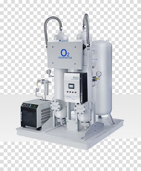 Oxygen concentrator Pressure swing adsorption Nitrogen Gas generator, transparent background PNG clipart