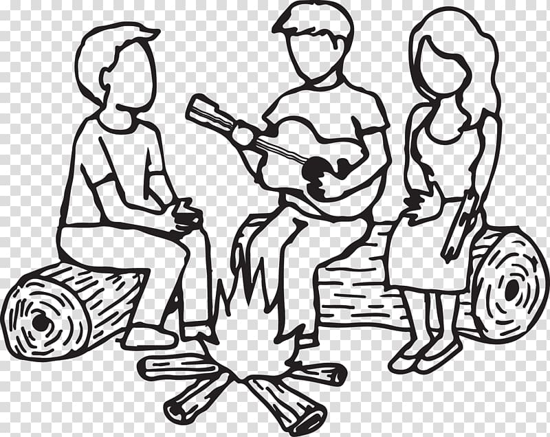 Bonfire Guitar , Playing guitar characters transparent background PNG clipart