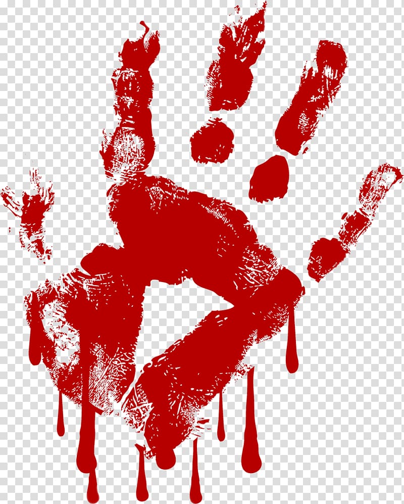 Blood Hand Dripping, flower and rattan division line transparent background PNG clipart